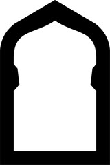 Decorative Islamic Arch Design Featuring Mosque Door and Window Frame
