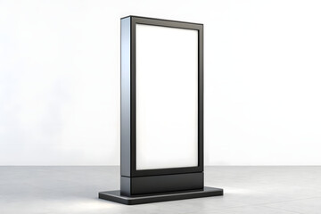 Modern digital signage display standing tall, ready for your impactful advertising or informational content.