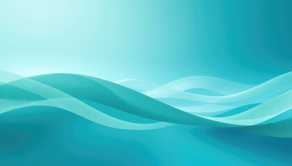 Fototapeta premium Softly Sinuous Water Surface Background Displaying Motion with Gentle Curves in a Dreamy Blue and Turquoise Color Gradient