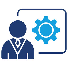 Professional Flat Blue Icon