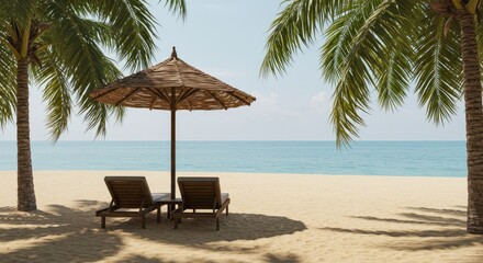 Fototapeta premium Tropical beach scene, relaxation
