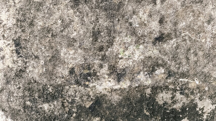 Old cement wall with weathered rusty stains and grunge peeling paint details. Abstract damaged...