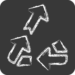 Icon Upcycling. related to Waste symbol. chalk Style. design editable