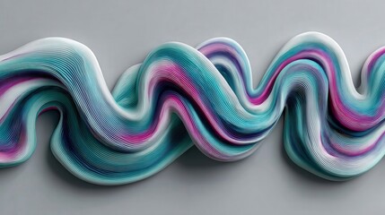 Abstract Geometric 3d Design With Swirls And Waves