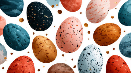 Easter egg poster or invitation template. Perfect for kids' events, festive invitations, and Easter-themed designs. Vector illustration.