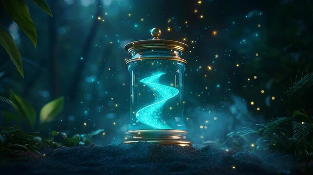 A spell causing time to rewind in a forest