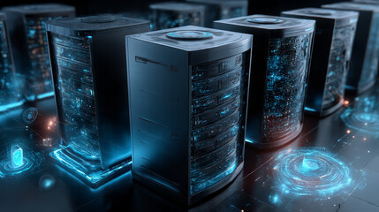 Database management. Businessman touch a circuit board database management optimizes global network performance by ensuring data integrity and security, facilitating efficient data access and storage