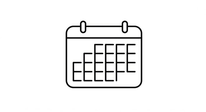 Visualizing progress and planning with a modern calendar icon symbolizing organized schedules and achievable goals in business