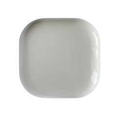 white compact powder mockup isolated