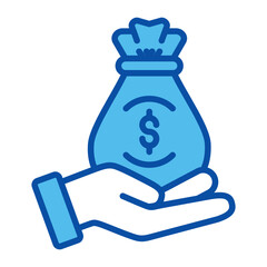 Solution Icons In Blue Style, Vector Illustration