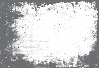 Fototapeta premium Vintage dirty background with grunge border and cracked surface texture. Distressed old paper backdrop with splatter stains. Abstract aged design.