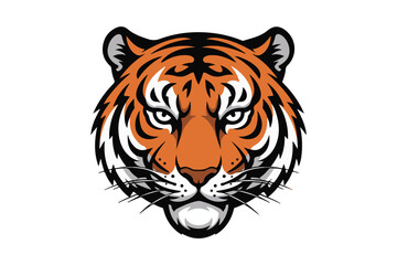 jungle tiger silhouette  vector