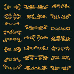 Vintage Ornamental Border Elements Vector Artwork