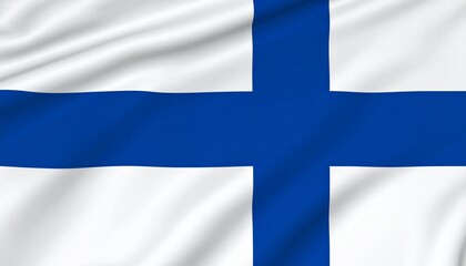 Fototapeta premium flag of finland The flag of Finland