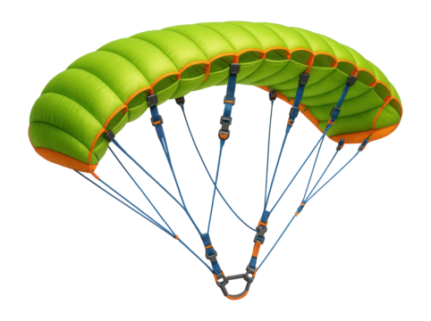 Adaptive bridle parafoil with modular sections for all-terrain kiting