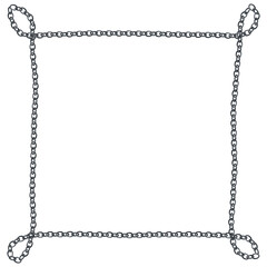 シルバーチェーンのコーナーカール四角フレーム