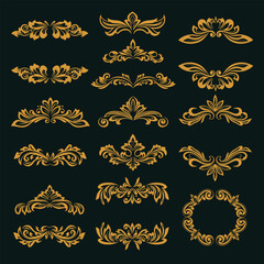 Heraldic Ornamental Borders Vector Pack Design