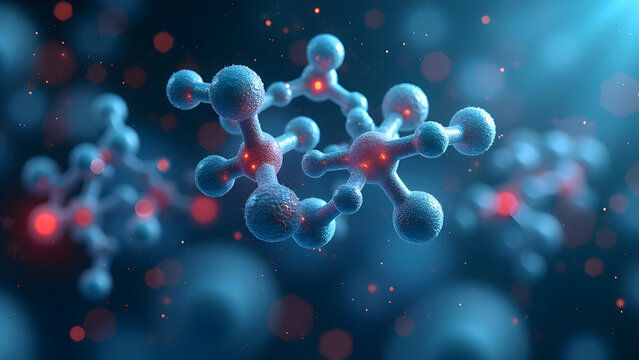 Cutting-edge 3D Molecular Structure of Percentage Atoms