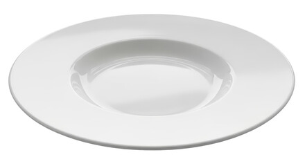 Isolated empty white plate
