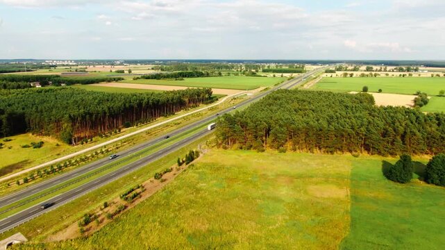 s5 highway road infrastucture dron flight above