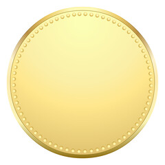 Médaille d'or sur fond blanc