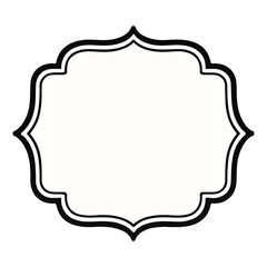 Elegant Double Lined Ornamental Frame with Curvy Edges and Vintage Charm for Invitations and Creative Design Projects