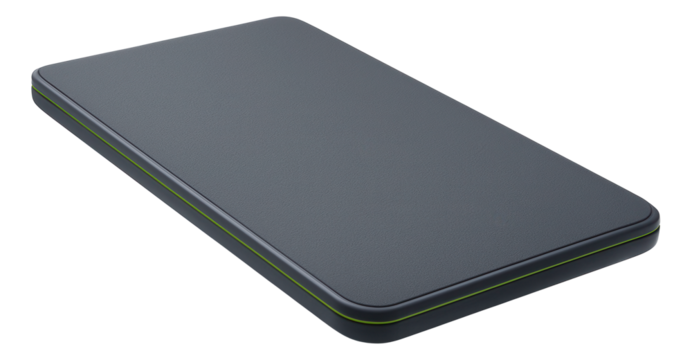 Foam exercise mat with textured surface for yoga sessions