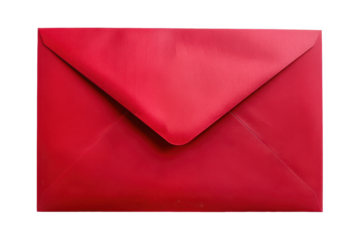 blank red envelope for office mail isolated on white or transparent png