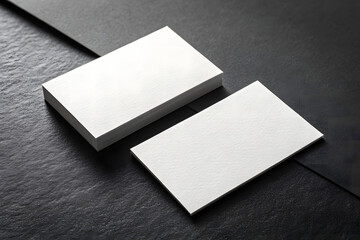 Professional blank business cards ready for your custom branding and contact details