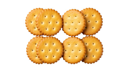Isolated Stack of Crackers