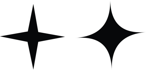 sparkle star vector icon set . Vector Stock Illustration. Different forms of stars, constellations, galaxies,Decorative twinkle and bursts shapes collection. Shining flash basic forms AI