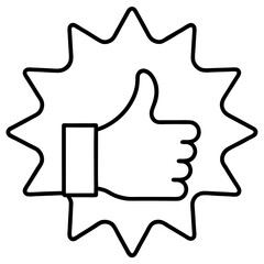 Obraz premium thumb up icon vector