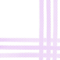 パープルハーフトーンの手描きコーナーチェック柄の背景イラスト