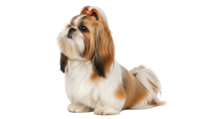 Isolated Shih Tzu Dog on White