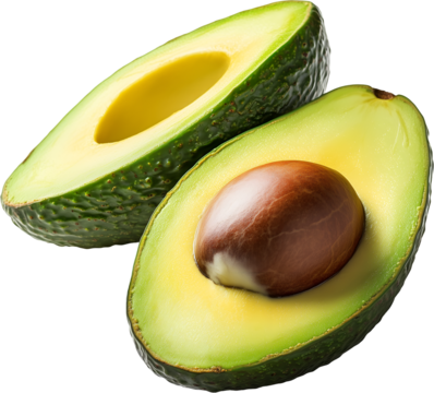 Fresh Avocado Halves with Seed
