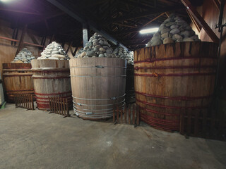 Japanese "Kura" house ～ MISO barrel in MISO(soybeans) warehouse / 日本の蔵造り～味噌蔵の内部と味噌樽 © the last orangutan