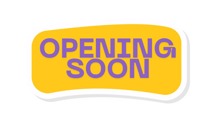 Transparent &ldquo;Opening Soon&rdquo; banner with modern typography, ideal for store announcements, social media, websites, or promotional campaigns.