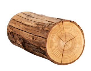 Old Wooden Log – Isolated on Transparent Background, Realistic Lighting High Detail Illustration