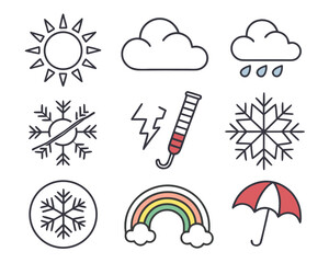 Weather & Climate Icon Set (SVG Vector)