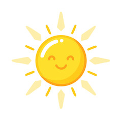 Bright Sun Flat Icon