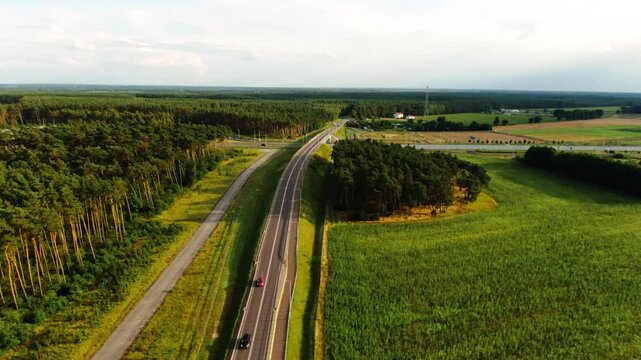 s5 highway road infrastucture dron flight above