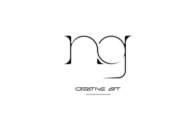 NG, GN, N, G abstract letters logo monogram