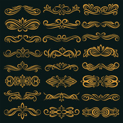 Flourish Ornamental Border Vector Set Artwork