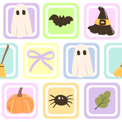 Cute halloween seamless pattern