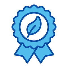 Eco Icons In Blue Style, Vector Illustration