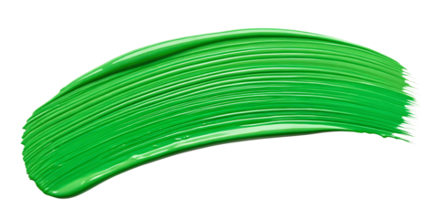 Green Paint Swirl, Lush Emerald Texture on white background