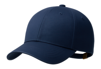 Navy blue security cap with embroidered logo on the front