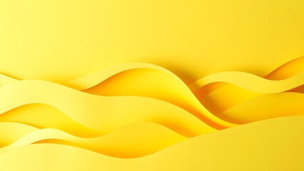 Yellow Fluid Motion Abstract with Smooth Gradient Tones