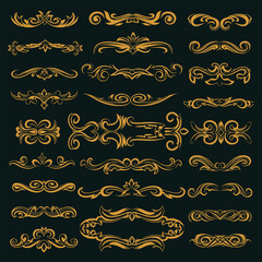 Classic Ornamental Borders and Elements Vector Collection
