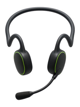 Bone conduction headphones with a noise-canceling microphone and adjustable headband